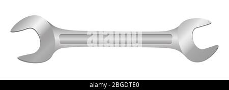 chiave isolata su sfondo bianco Foto Stock