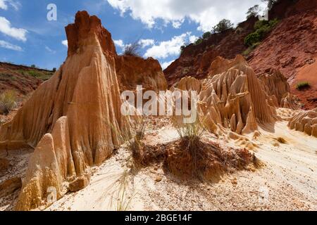 Formazione bizzarra di pietra rossa Foto Stock