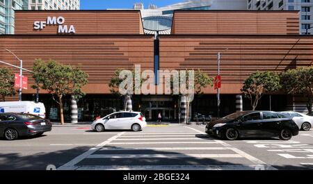 Museo di Arte moderna SFMOMA auf der 3rd Street, San Francisco, Kalifornien, Stati Uniti Foto Stock