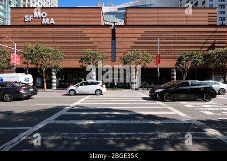 Museo di Arte moderna SFMOMA auf der 3rd Street, San Francisco, Kalifornien, Stati Uniti Foto Stock