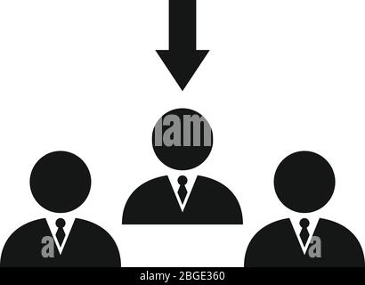 Icona di lavoro licenziato in ufficio. Semplice illustrazione dell'icona del vettore del lavoratore licenziato dell'ufficio per il disegno di fotoricettore isolato su sfondo bianco Illustrazione Vettoriale