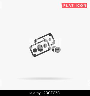 Icona vettoriale uniforme. Segno di stile glifo. Semplice simbolo di illustrazioni disegnate a mano per infografiche concettuali, progetti progettuali, UI e UX, sito web o mob Illustrazione Vettoriale