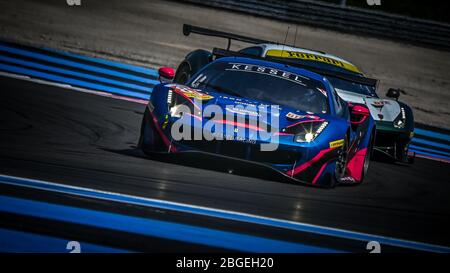 Circuito di Castellet - Francia - 13-14 aprile 2019 - 4 ore di Castellet - ELMS Ferrari F488 GTE Manuela Gostner - Rahel Frey Michelle Gating Foto Stock