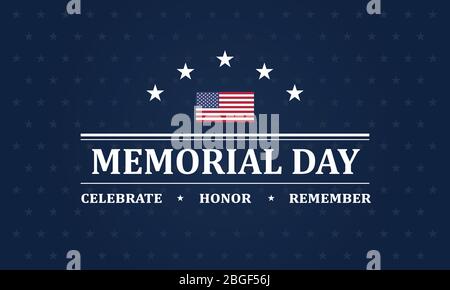 Illustrazione vettoriale sullo sfondo del Memorial Day. Ricorda e onora il concetto Illustrazione Vettoriale