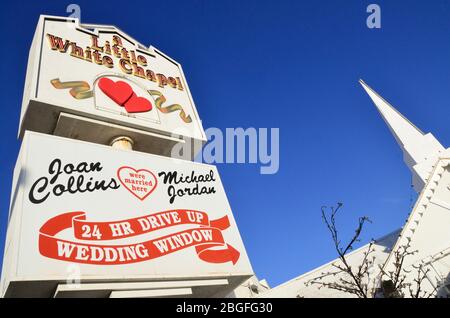 Little White Chapel, Las Vegas, Nevada, Stati Uniti Foto Stock