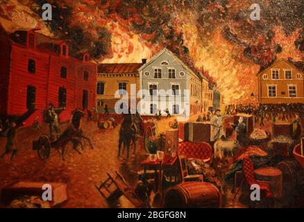Herman Kesti Oulu fuoco 1882. Foto Stock