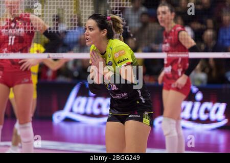 Milano, Italia. stefania 2020 sansonna (igor gorgonzola novara) durante la stagione Italiana Pallavolo Serie A1 Donna stagione 2019/20, Pallavolo Campionato Italiano Serie A1 Donne a Milano, Italia, Gennaio 01 2020 Credit: Independent Photo Agency/Alamy Live News Foto Stock