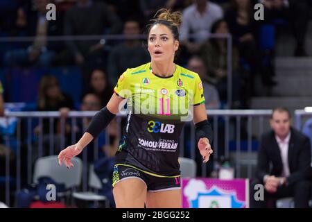 Milano, Italia. stefania 2020 sansonna (igor gorgonzola novara) durante la stagione Italiana Pallavolo Serie A1 Donna stagione 2019/20, Pallavolo Campionato Italiano Serie A1 Donne a Milano, Italia, Gennaio 01 2020 Credit: Independent Photo Agency/Alamy Live News Foto Stock