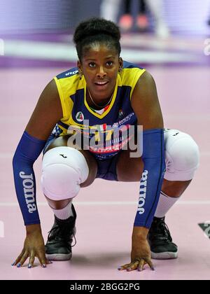 Treviso, Italia. 1 gennaio 2020. Treviso, Italia, 01 Jan 2020, Miriam Sylla (Conegliano) durante - - Credit: LM/Ettore Griffoni Credit: Ettore Griffoni/LPS/ZUMA Wire/Alamy Live News Foto Stock