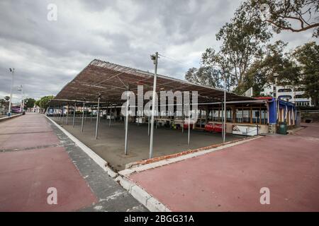 21 aprile 2020: 21 aprile 2020 (Malaga) bar, ristoranti, chioschi nella zona di Palo e Pedregalejo sono tutti chiusi a causa della crisi di Coronavirus. Credit: Lorenzo Carnero/ZUMA Wire/Alamy Live News Foto Stock