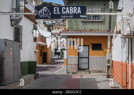 21 aprile 2020: 21 aprile 2020 (Malaga) bar, ristoranti, chioschi nella zona di Palo e Pedregalejo sono tutti chiusi a causa della crisi di Coronavirus. Credit: Lorenzo Carnero/ZUMA Wire/Alamy Live News Foto Stock