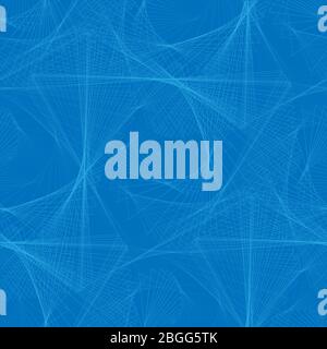 Ripetizione senza cuciture con sfondo astratto da linee e punti a spirale. Illustrazione Vettoriale