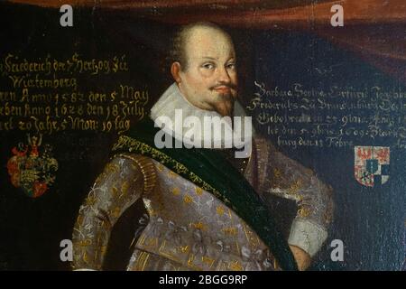 Herzog Johann Friedrichs, Wurttemberg, dettaglio, 1600-1635 Foto Stock