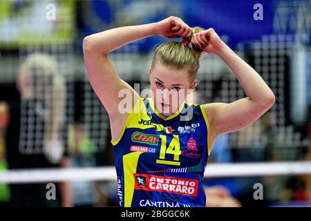 Treviso, Italia. 1 gennaio 2020. Treviso, Italia, 01 Jan 2020, Joanna Wolosz (Conegliano) durante - - Credit: LM/Ettore Griffoni Credit: Ettore Griffoni/LPS/ZUMA Wire/Alamy Live News Foto Stock