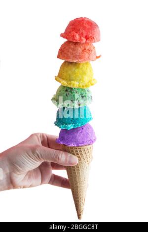 Gelato di sapori diversi Foto Stock