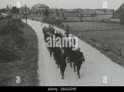 Het Solletement van de Amsterdam Politie onderweg tijsens de 23e Vierdaagse Foto Stock