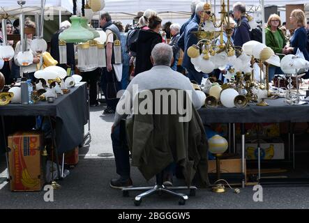 Vienna, Austria. Il Naschmarkt di Vienna è il più grande mercato interno della città Foto Stock