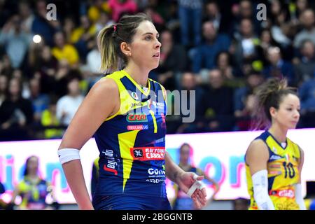 Treviso, Italia. 01st Jan, 2020. indre sorokaite (conegliano) durante la stagione Italiana Volley Serie A1 Donna stagione 2019/20, Volley Campionato Italiano Serie A1 Campionato Donna a Treviso, Italia, Gennaio 01 2020 Credit: Independent Photo Agency/Alamy Live News Foto Stock