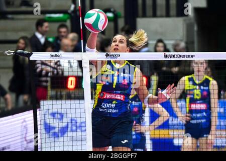 Treviso, Italia. 01st Jan, 2020. indre sorokaite (conegliano) durante la stagione Italiana Volley Serie A1 Donna stagione 2019/20, Volley Campionato Italiano Serie A1 Campionato Donna a Treviso, Italia, Gennaio 01 2020 Credit: Independent Photo Agency/Alamy Live News Foto Stock