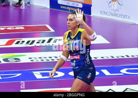 Treviso, Italia. 01st Jan, 2020. indre sorokaite (conegliano) durante la stagione Italiana Volley Serie A1 Donna stagione 2019/20, Volley Campionato Italiano Serie A1 Campionato Donna a Treviso, Italia, Gennaio 01 2020 Credit: Independent Photo Agency/Alamy Live News Foto Stock