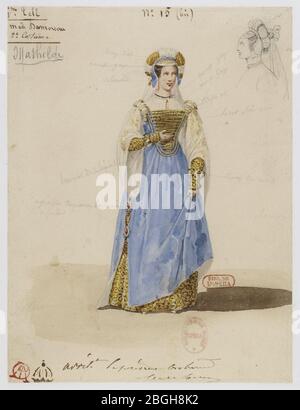 Hipollyte Lecomte - Guillaume Tell - No.15b Mathilde (Mme Damoreau, costume 2e). Foto Stock