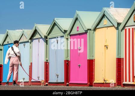 Brighton UK, 20 aprile 2020: Questa mattina, allenarsi sul lungomare di Hove Foto Stock