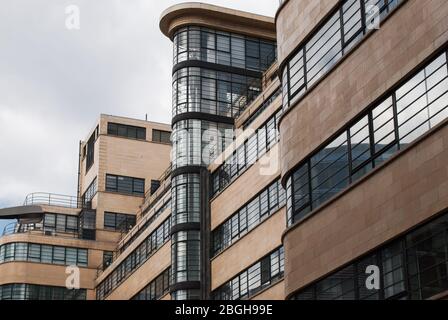 Architettura Art Deco Stone Glass Black Yellow Ibex House, 1 Haydon St, Tower, London EC3N 1HP di Fuller Hall & Foulsham Foto Stock