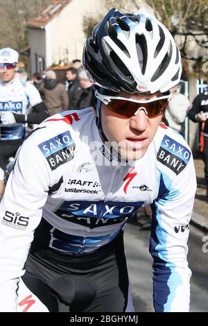 Chris Anker Sørensen di Saxo Bank durante la gara di ciclismo di Parigi - Nizza 2009 Prologue, Amilly - Amilly (9,3 km) il 08 marzo 2009 ad Amilly, Francia - Foto Laurent Lairys / DPPI Foto Stock