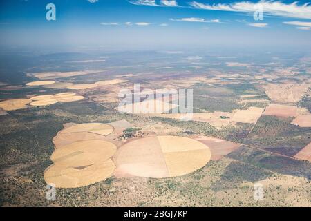 La zona intorno a Lusaka, provincia di Lusaka, Zambia è un vivace centro agricolo, tra cui l'agricoltura irrigazione mista tra savana naturale bush veld Foto Stock