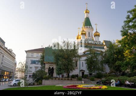 Varie attazioni dell'antica città di Sofia Foto Stock