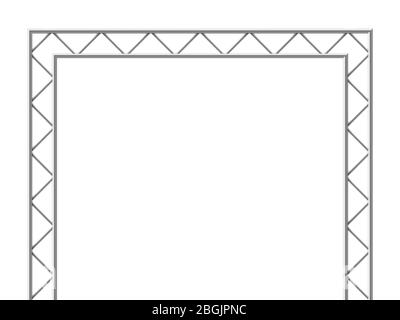 Truss in acciaio per travi 3d. Illustrazione vettoriale isolata con struttura metallica. Struttura in acciaio, materiale schematico prefabbricato Illustrazione Vettoriale