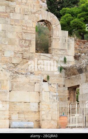 Teatro di Dionysos all'Acropoli, quartiere Plaka, Atene, Grecia, Europa Foto Stock