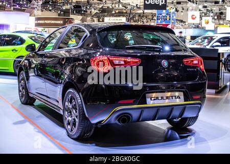 Bruxelles, Belgio, 2020 gennaio Alfa Romeo Giulietta lift (tipo 940) Salone di Bruxelles, piccola automobile per famiglie segmento C prodotto da Alfa Romeo Foto Stock