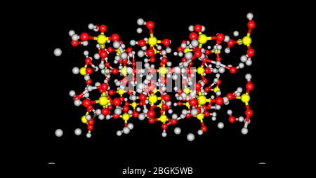 Il barite o la barite è un minerale costituito da solfato di bario. Il gruppo barita è costituito da barite, celestina, anglesite e anidrite. illustrazione 3d Foto Stock