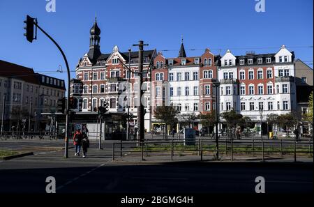 Berlino, Germania. 20 aprile 2020. Piazza del Palazzo di Köpenick. Credit: Brittta Pedersen/dpa-Zentralbild/ZB/dpa/Alamy Live News Foto Stock