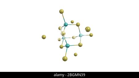 L'arseniuro di gallio - GaAs - è un composto degli elementi gallio e arsenico. È un semiconduttore a bandgap con una struttura cristallina di zinco blende. 3d il Foto Stock
