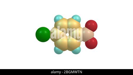 Il 4-iodo-1-nitrobenzene è un'importante materia prima ed intermedia utilizzata nei campi della sintesi organica, dell'agrochimica farmaceutica e del colorante. 3d i Foto Stock