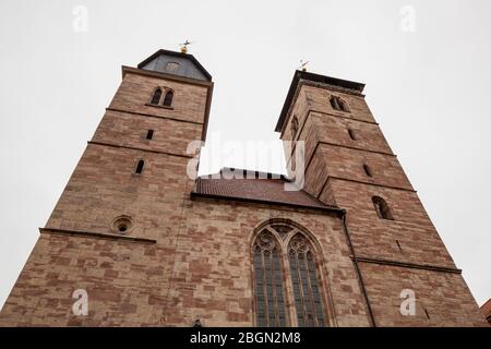 Stadtkirche St. Georg, nel centro storico di Schmalkalden, Turingia, Germania Foto Stock