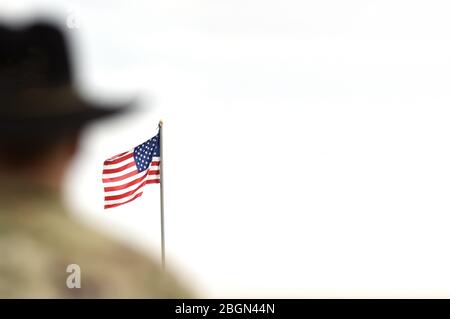 Memorial Day. Veterans Day. Soldati americani Saluting. Esercito DEGLI STATI UNITI. Militare degli Stati Uniti . spazio vuoto per il testo Foto Stock