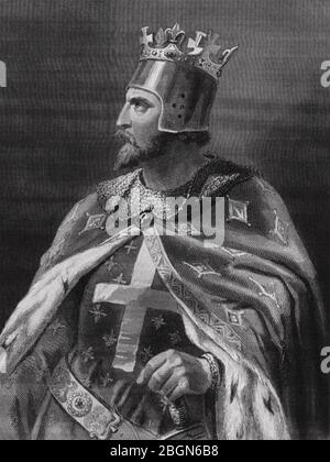 RICHARD 1 D'INGHILTERRA (1157-1199) immaginario ritratto del XIX secolo. Foto Stock