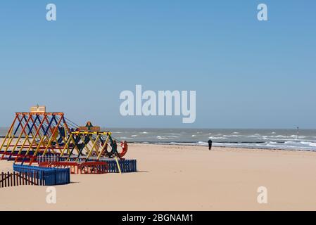 Spiaggia di Margate in un blocco durante Covid-19 Foto Stock