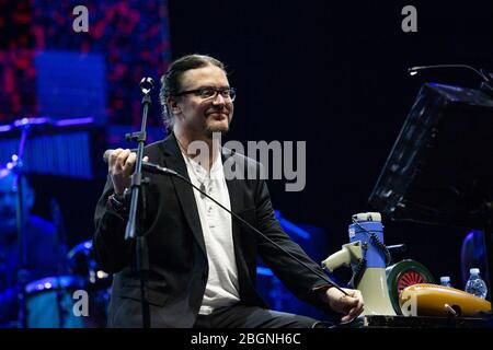 mike patton durante Mike Patton - mondo cane, Concerto musicale a prato (po), Italia, agosto 31 2019 Foto Stock