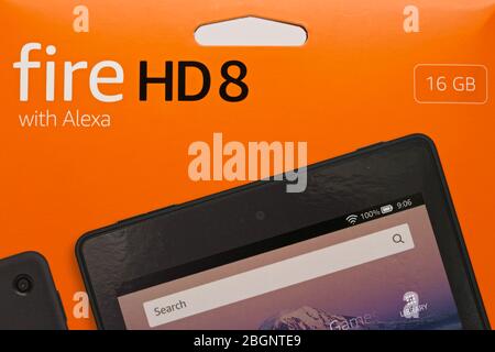 Amazon Fire HD 8 con Alexa Foto Stock