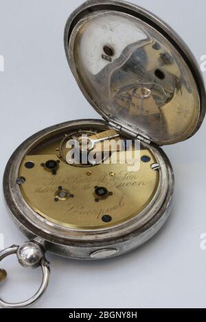 Movimento dell'orologio da tasca del XIX secolo . Foto Stock