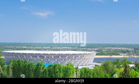 Volgograd, Russia-22 luglio 2019: Volgograd Arena Stadium a Volgograd. Città sul fiume Volga , una città storica in Russia Foto Stock