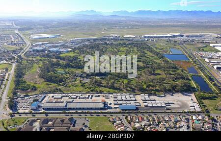 Foto aerea dell'aeroporto internazionale di Città del Capo Foto Stock