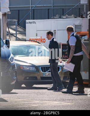 Brentwood Essex, Regno Unito. 22 aprile 2020. I undertakers arrivano al covid-19 mortuario temporaneo un credito di Hosptial della Comunità di Brentwood: Ian Davidson/Alamy Live News Foto Stock