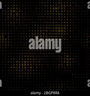 Schema completo di lettere digitali. Illustrazione vettoriale Illustrazione Vettoriale