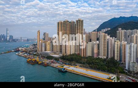 Le abitazioni private di Hong Kong da fuco view Foto Stock