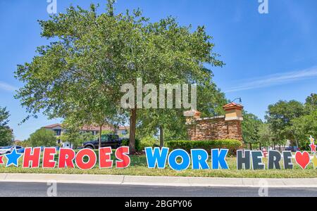 Corona Virus Work Heroes Foto Stock